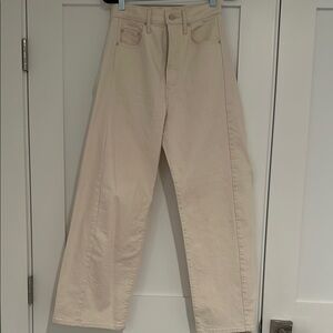 MOTHER THE HALF PIPE ANKLE BARREL JEAN IN ACT NATURAL